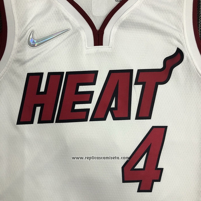 Camiseta Miami Heat Victor Oladipo #4 Association 2021-22 Blanco